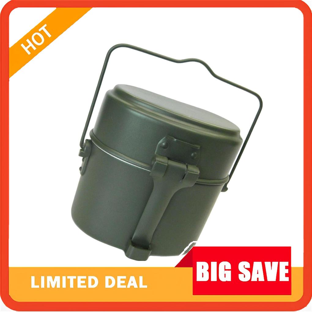 Camping Cooking Mess Kit - 3-częściowy zestaw aluminiowych garnków i patelni