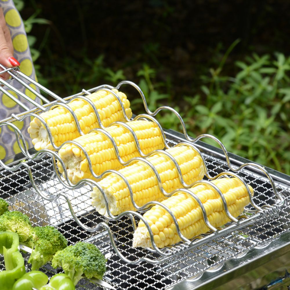 Camping Cooking Basket - Przyrząd do grillowania BBQ, idealny do