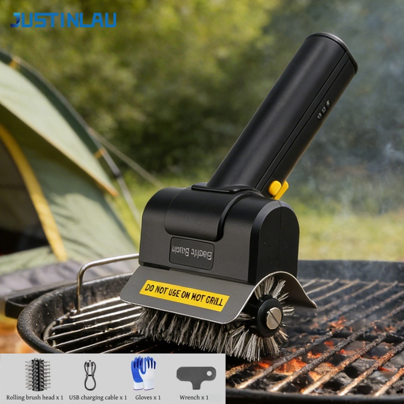 Camping Cooking Device - JUSTINLAU Elektryczna szczotka do grilla, szczotka