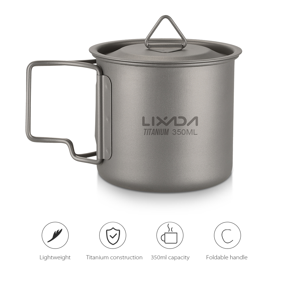 Camping Cooking Cup - Ultralekki Tytanowy Kubek Outdoorowy Przenośny Kempingowy