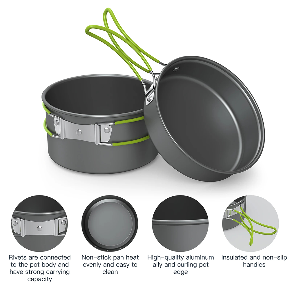 Quechua Camping Cooking Set - Zestaw naczyń kempingowych do gotowania na
