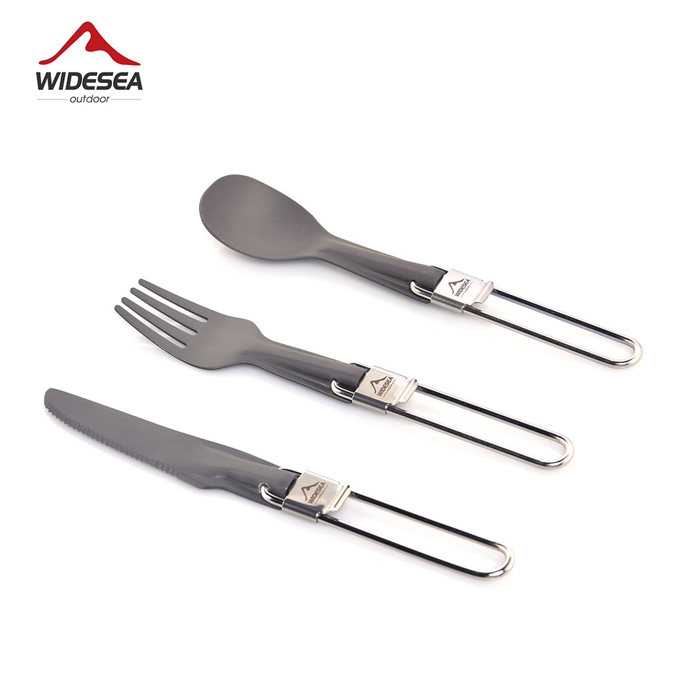 Camping Cooking And Eating Set - Widesea Camping aluminium łyżka widelec nóż