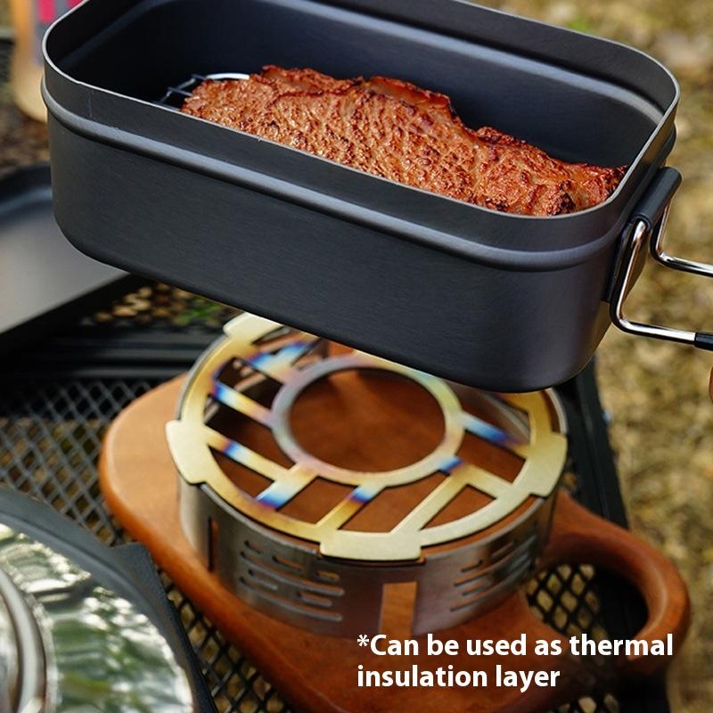 Camping Cooking Ring - Osłona przeciwwiatrowa do kuchenki turystycznej, przenośna,