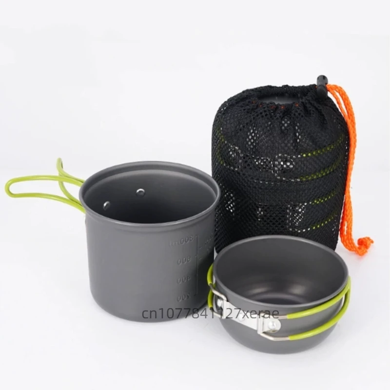Camping Cooking Mess Kit - Przenośny aluminiowy składany zestaw do gotowania