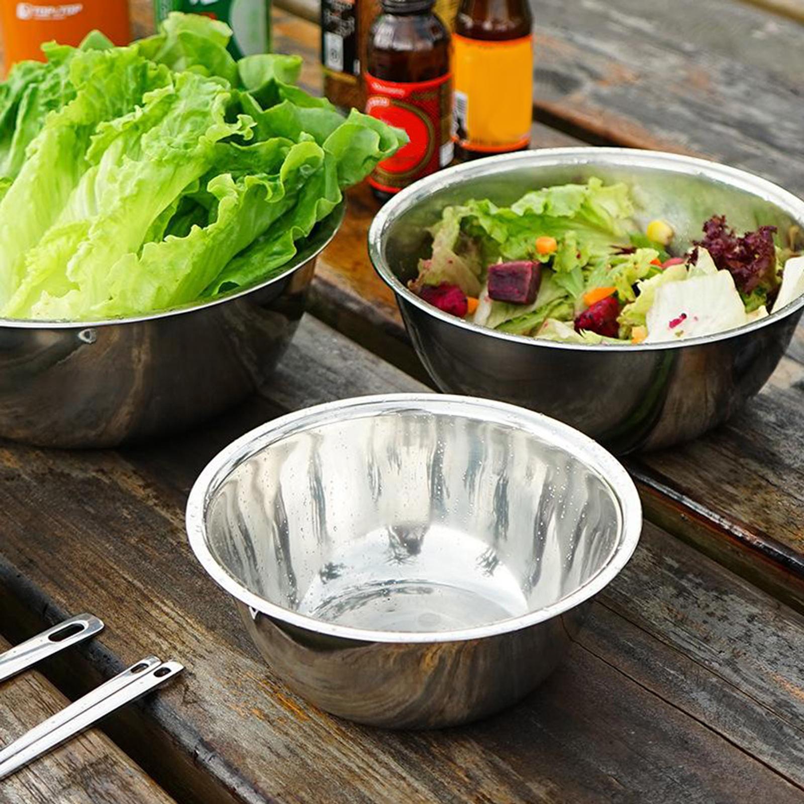 Camping Cooking With Kids - 3-częściowy zestaw misek ze stali nierdzewnej