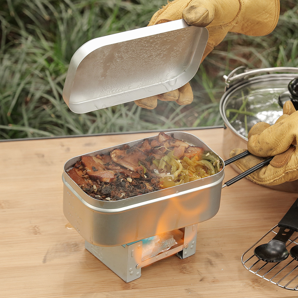 Camping Cooking Mess Kit - Aluminiowy zestaw do gotowania na zewnątrz,