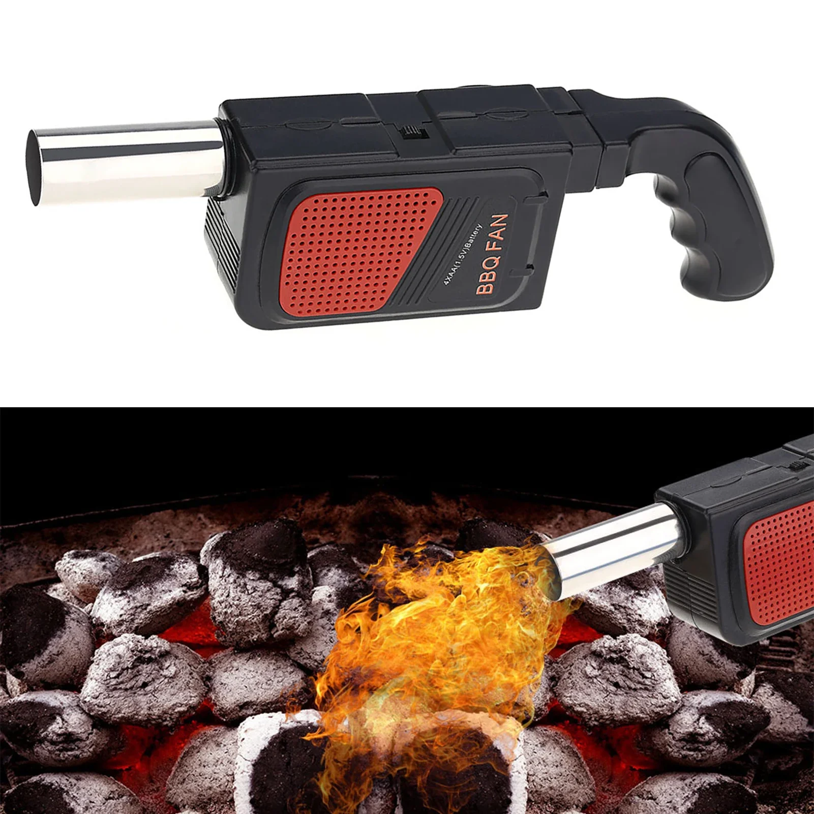 Camping Cooking Device - Przenośny, ręczny, elektryczny wentylator do grilla,