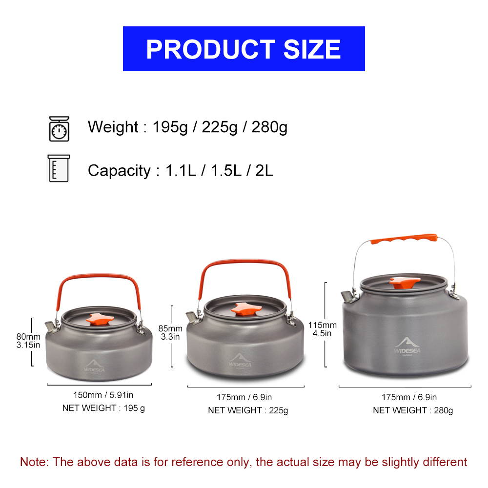 Veduea 1.1L 2L1.5L Camping cza – Camping Cooking Pan Set recenzja i cena