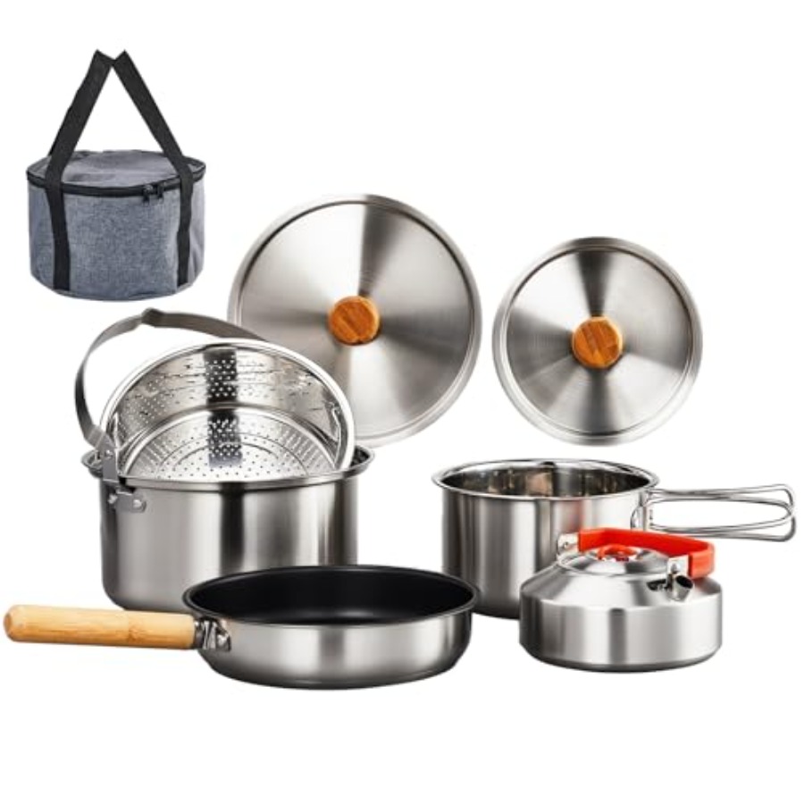 Zestaw naczyń kempingowych, le – Camping Cooking Mess Kit recenzja i cena