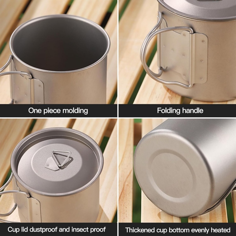 Tytanowy kubek turystyczny ze  – Camping Cooking Cup recenzja i cena
