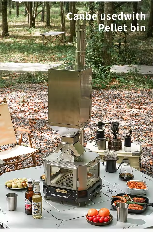 HOMFUL Przenośna Kuchenka na D – Camping Cooking Wood Stove recenzja i cena