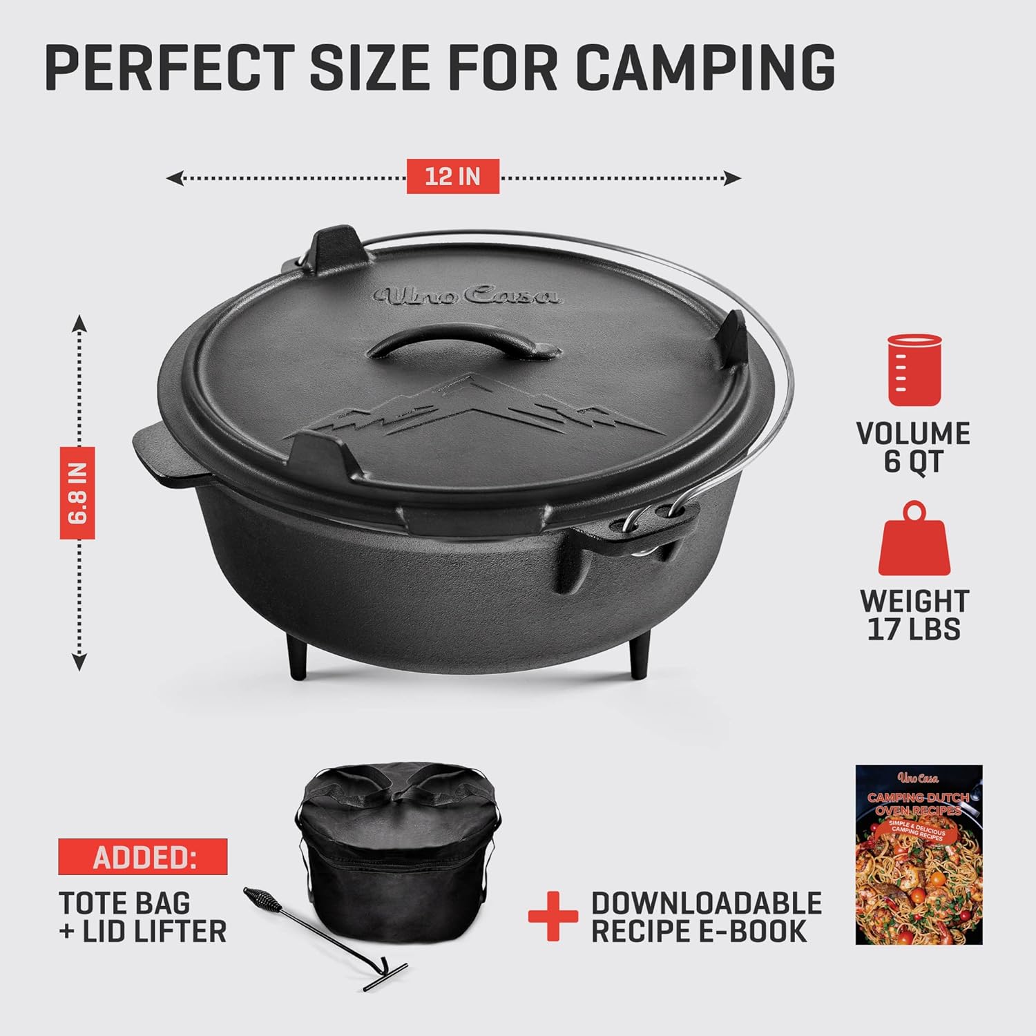 Wstępnie przyprawiony żeliwny  – Camp Dutch Oven Cast recenzja i cena