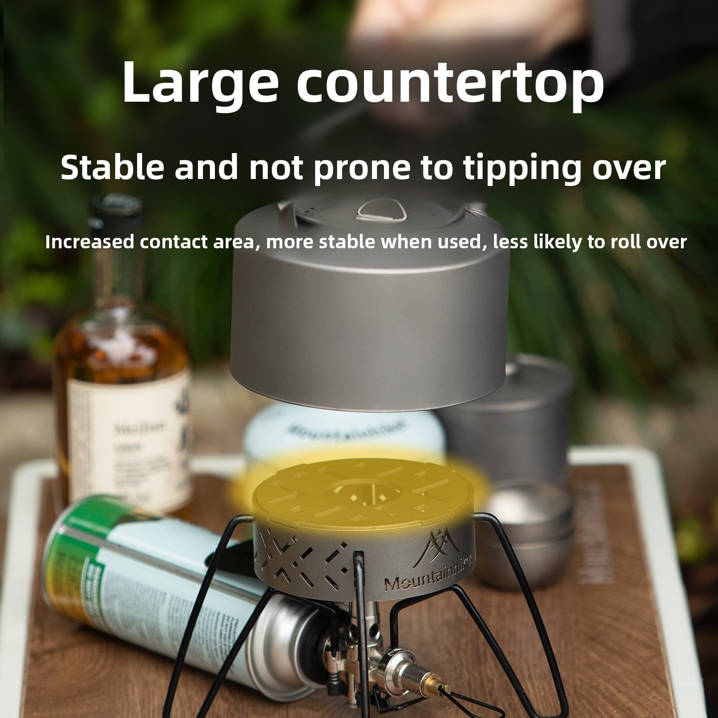 MOUNTAINHIKER Przenośny Palnik – Camping Cooking Ring recenzja i cena