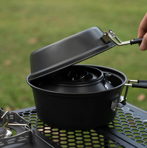 Lekki aluminiowy zestaw naczyń – Camping Outdoor Cooking Set recenzja i cena
