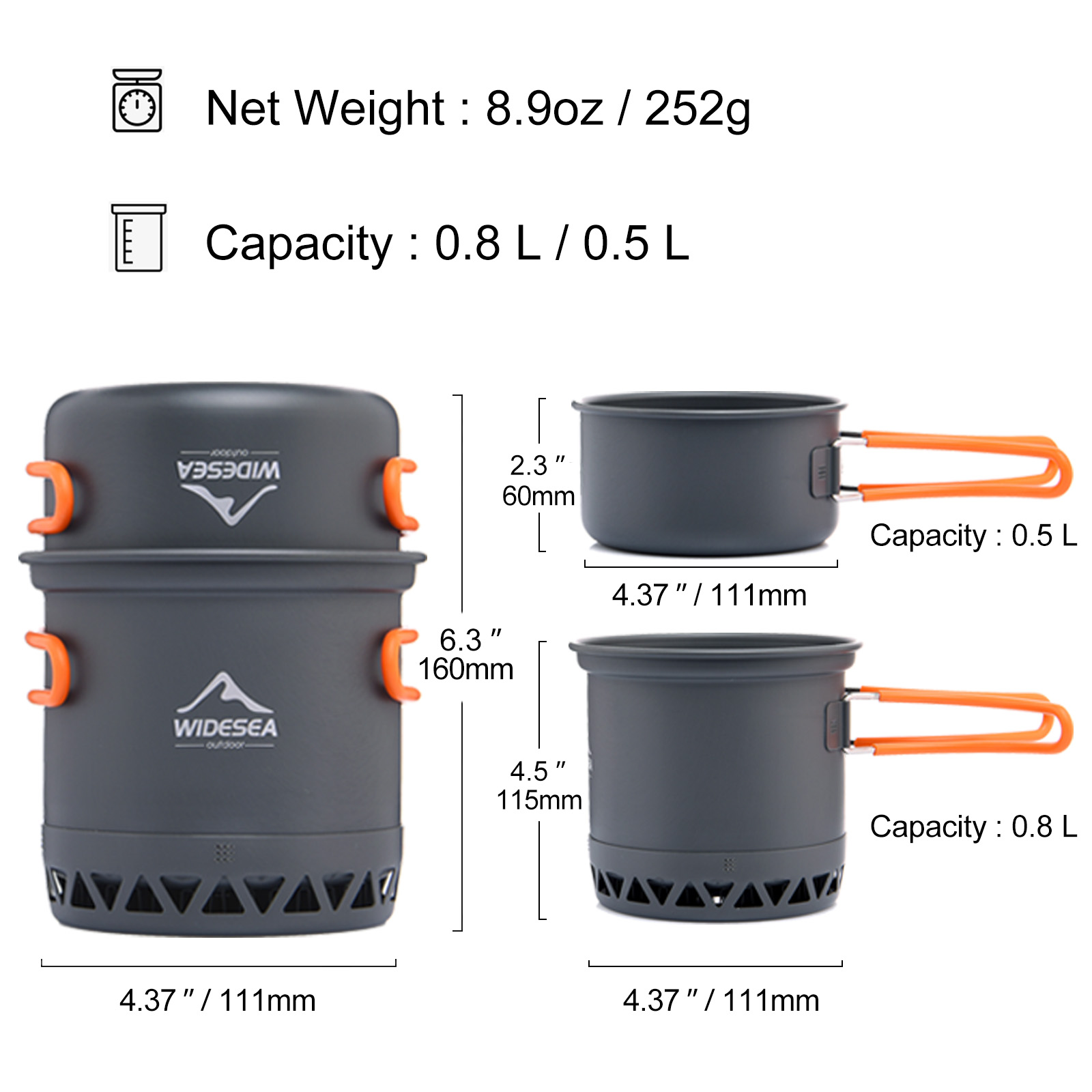 Widesea garnek kempingowy 1.3L – Quechua Camping Cooking Set recenzja i cena