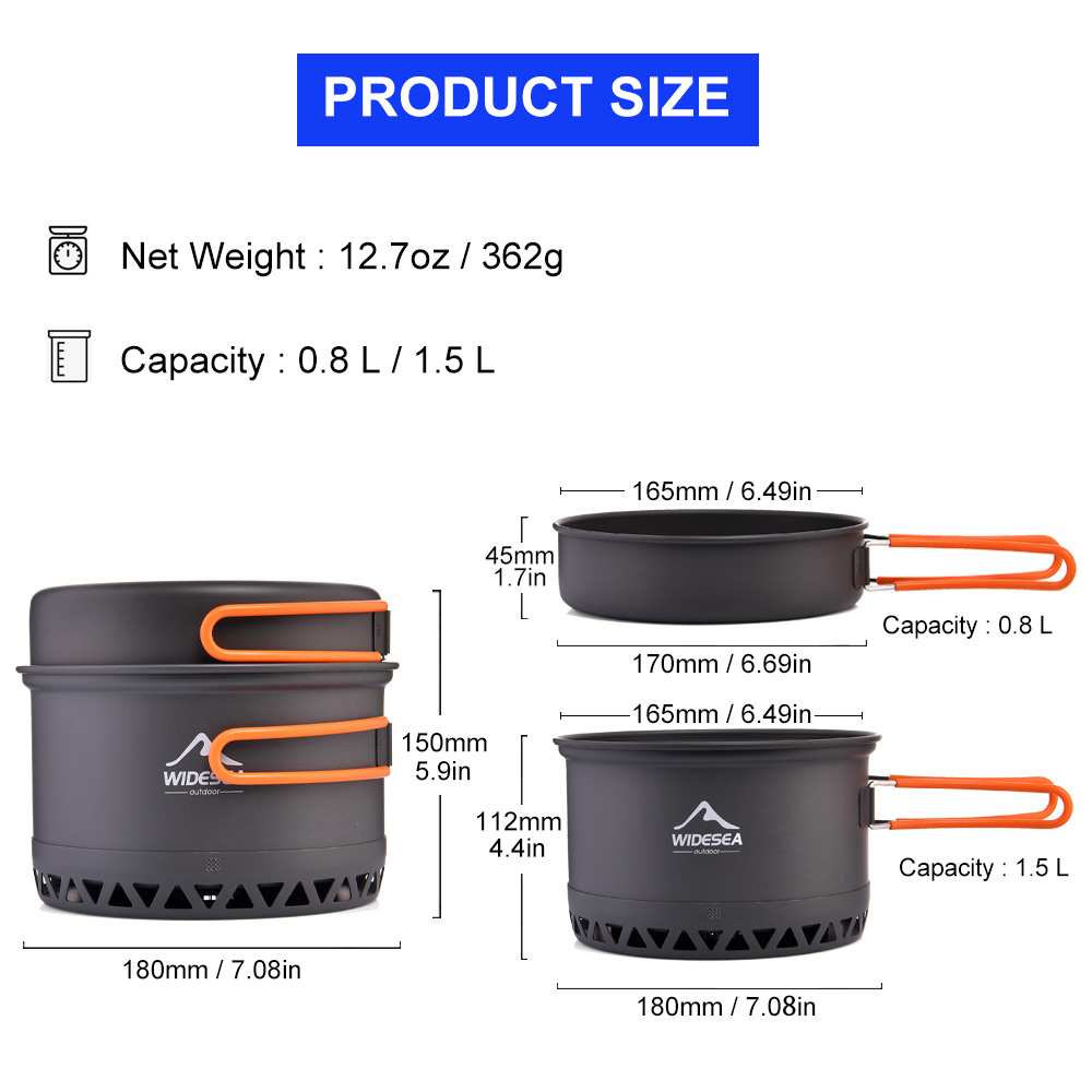 Widesea garnek kempingowy 1.3L – Quechua Camping Cooking Set recenzja i cena