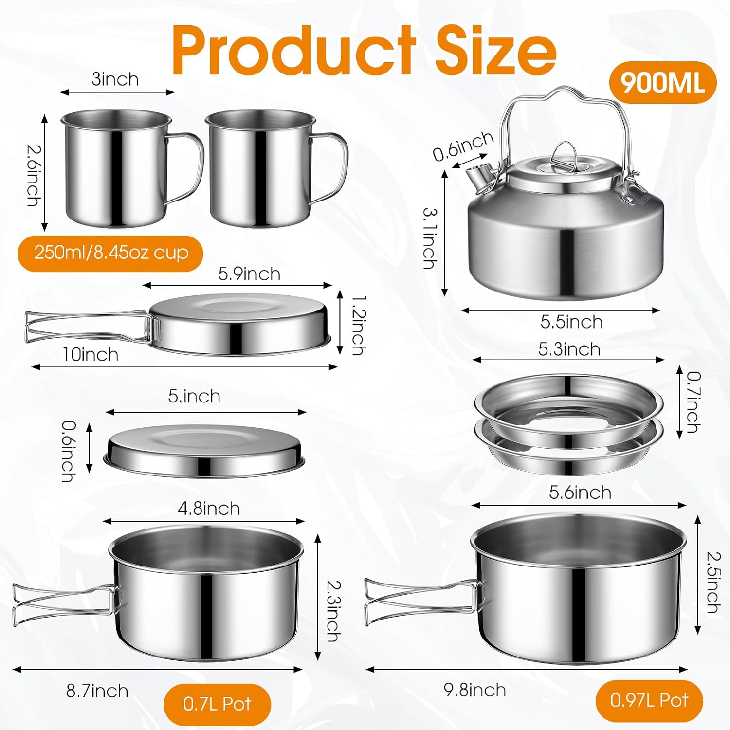 2026 Nowy Ulepszony Zestaw Nac – Camping Cooking Mess Kit recenzja i cena
