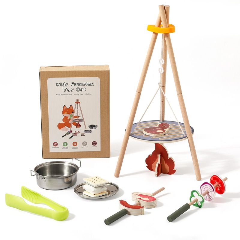 Drewniany zestaw zabawek do gr – Camping Cooking With Kids recenzja i cena