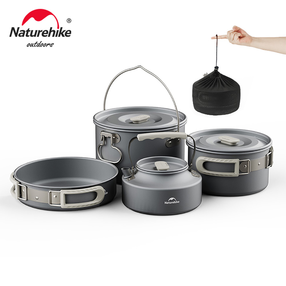 Naturehike Zestaw naczyń kempi – Quechua Camping Cooking Set recenzja i cena