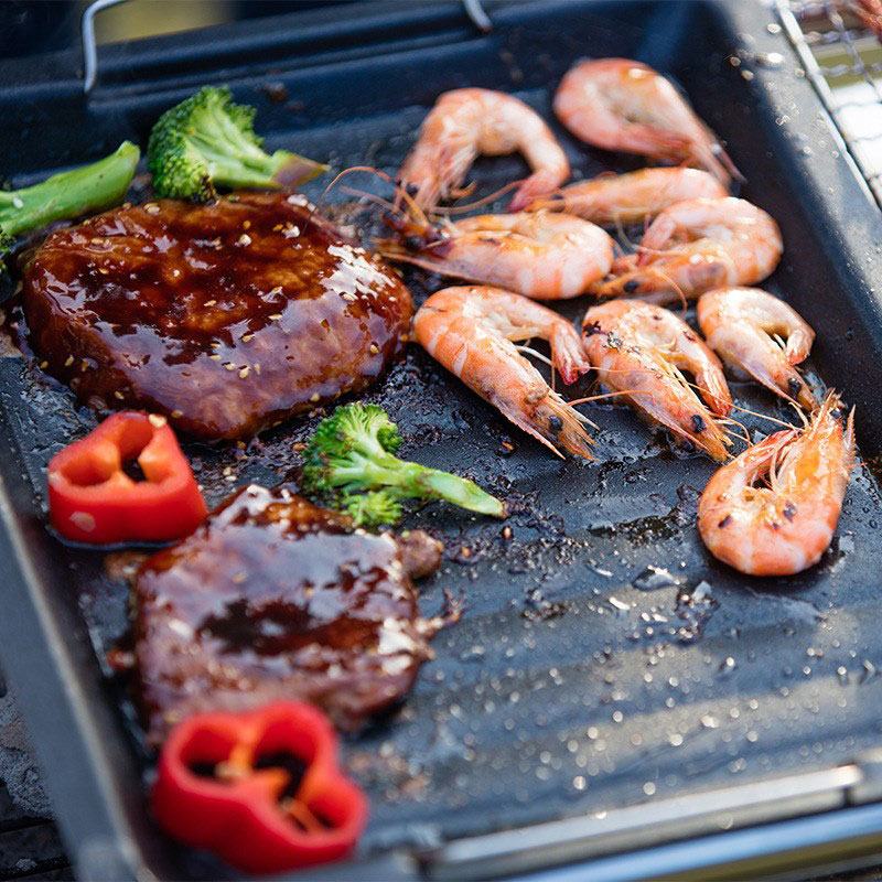 Gruba kwadratowa patelnia gril – Camping Cooking Device recenzja i cena