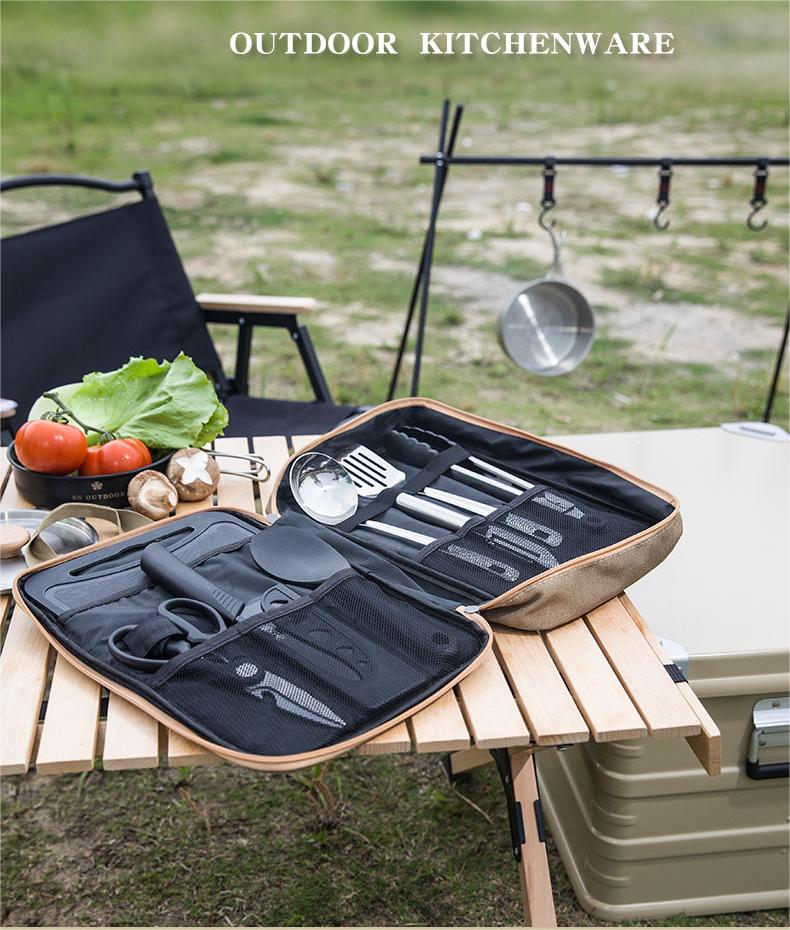 8-częściowy zestaw przyborów k – Camping Cooking And Eating Set recenzja i cena