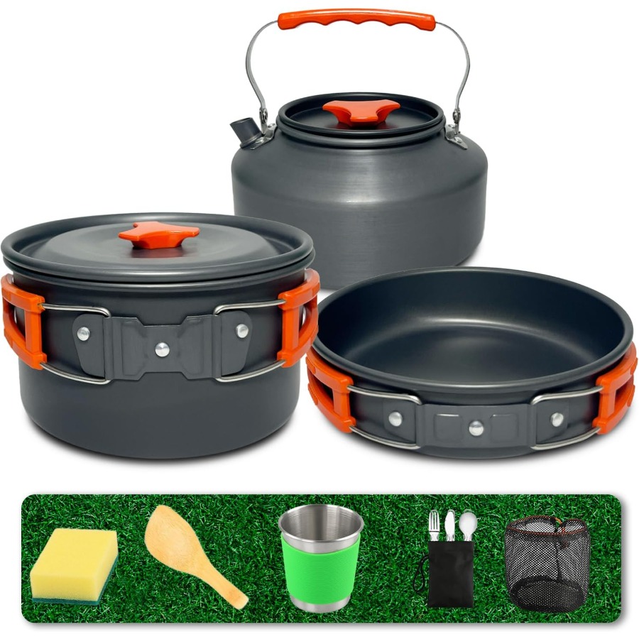 Zestaw naczyń kuchennych do uż – Camping Outdoor Cooking Set recenzja i cena