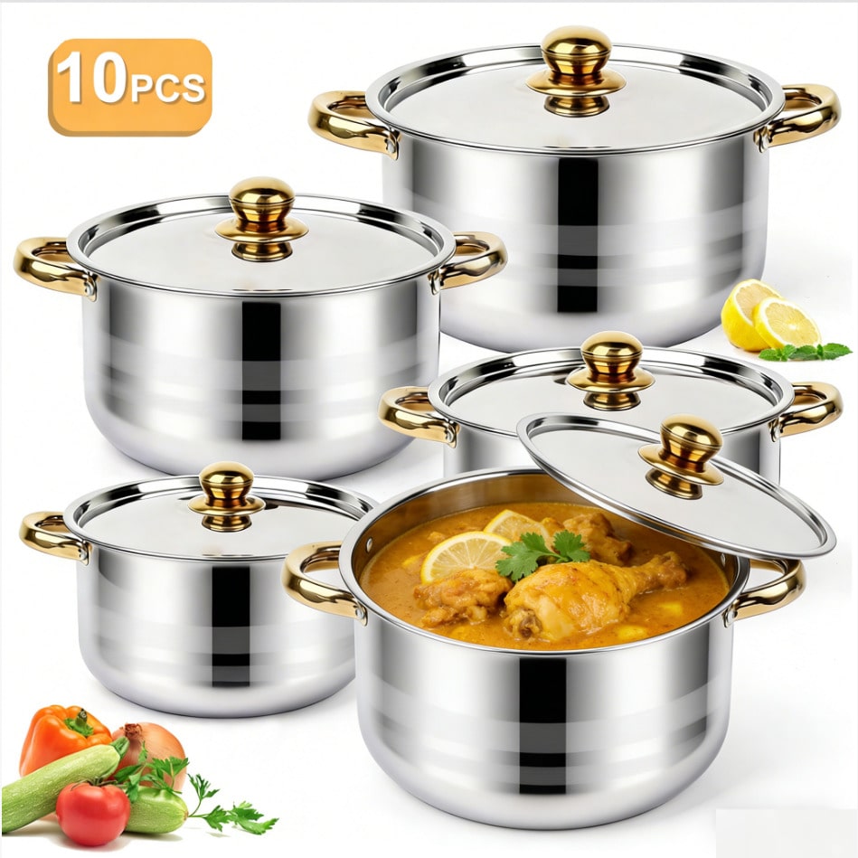 Zestaw garnków ze stali nierdz – Camping Cooking Pan Set recenzja i cena