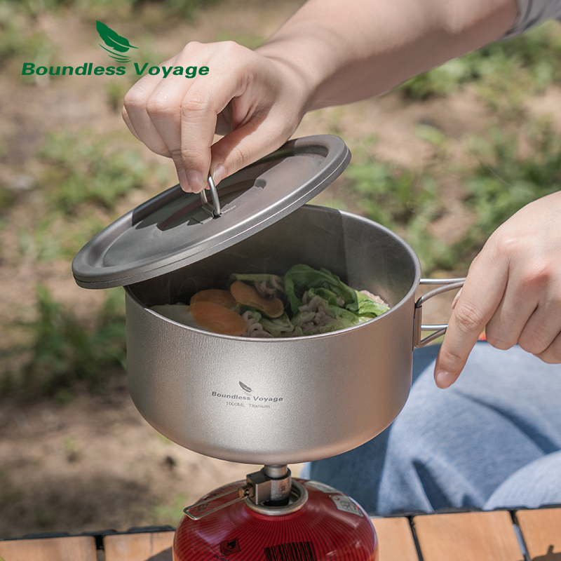 Boundless Voyage Tytanowy garn – Camping Cooking Kitchen recenzja i cena