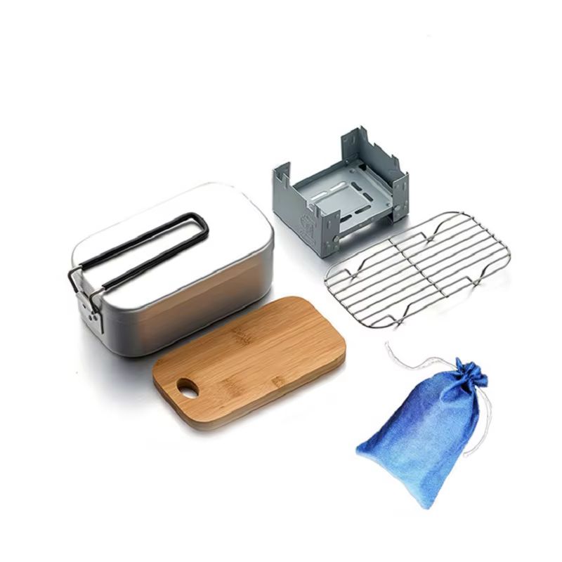 Aluminiowy zestaw do gotowania – Camping Cooking Mess Kit recenzja i cena