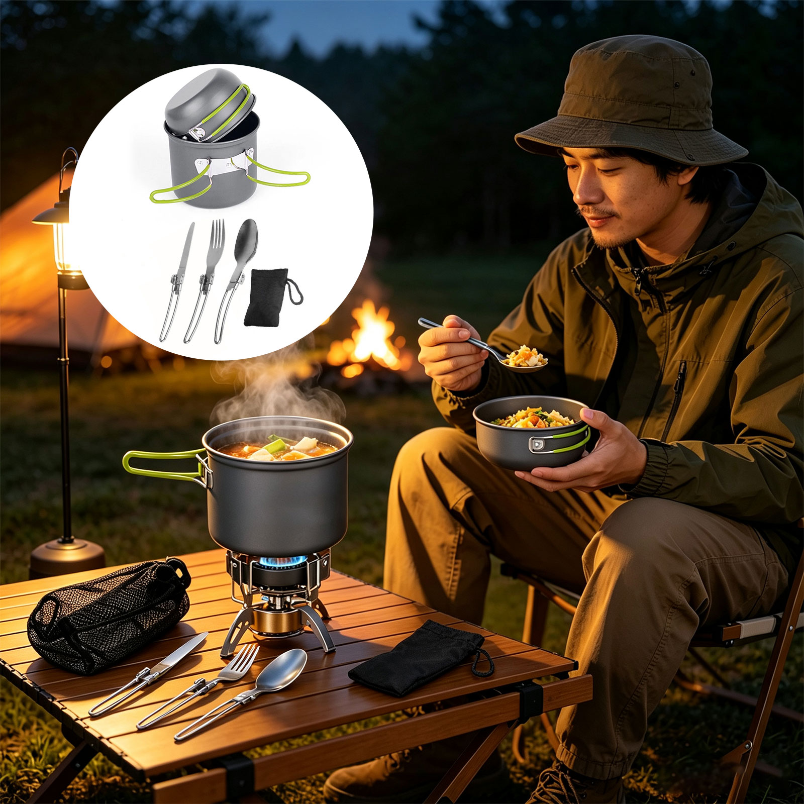 Zestaw naczyń kempingowych Ult – Camping Cooking Mess Kit recenzja i cena