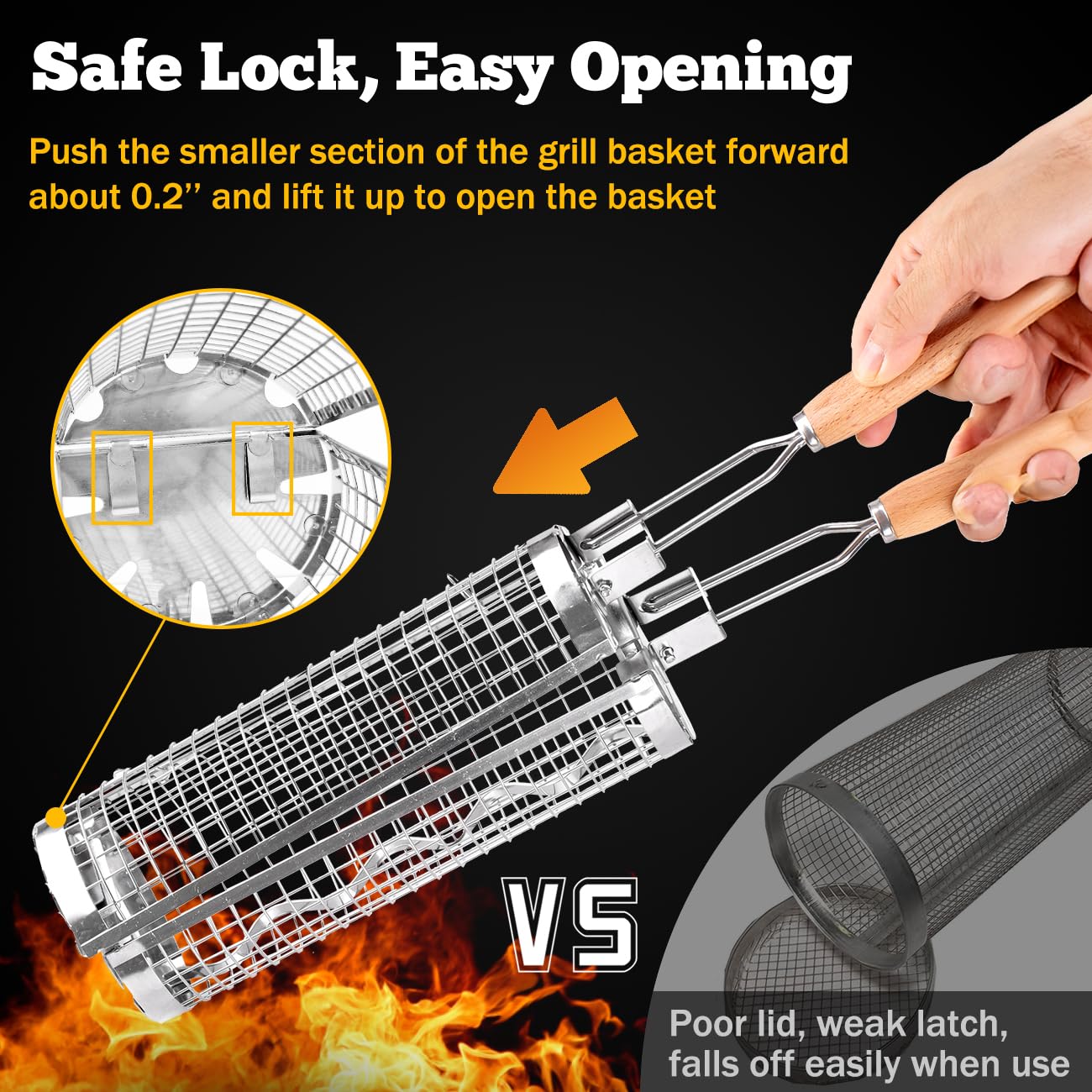 BUYYES Kosz do grillowania na  – Camping Cooking Basket recenzja i cena