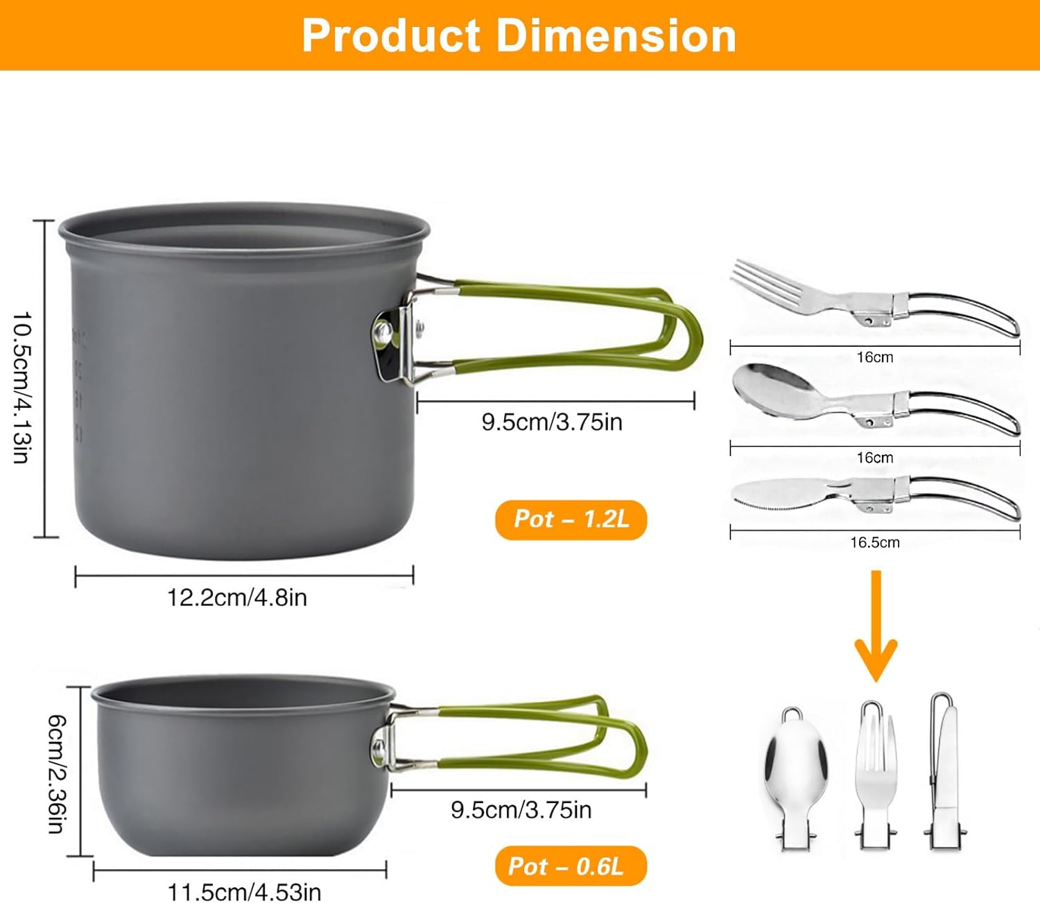 Zestaw naczyń kempingowych, ga – Camping Cooking Mess Kit recenzja i cena